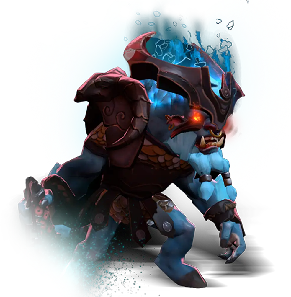 Gespierde ork-krijger met een brandende bijl, gestileerde fantasiefiguur met sterke belichting en een ontwerp dat klaar is voor gebruik in games.